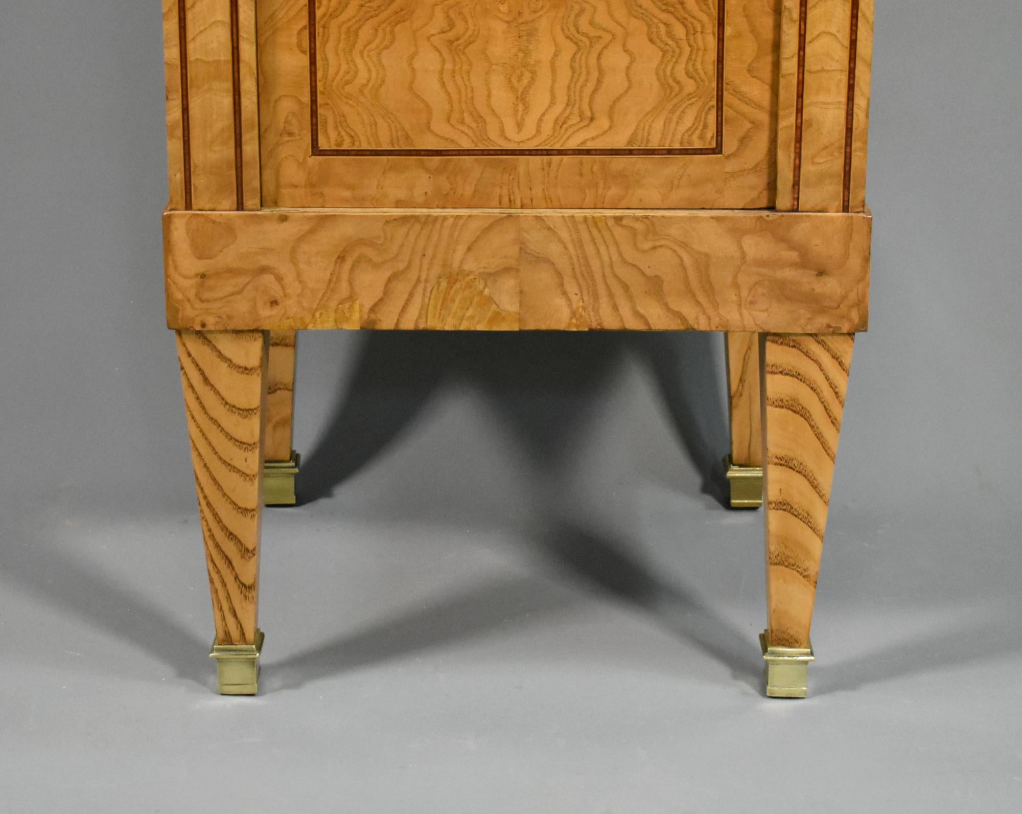 French Elm & Marble Cabinet Louis XVI Style For Sale 5