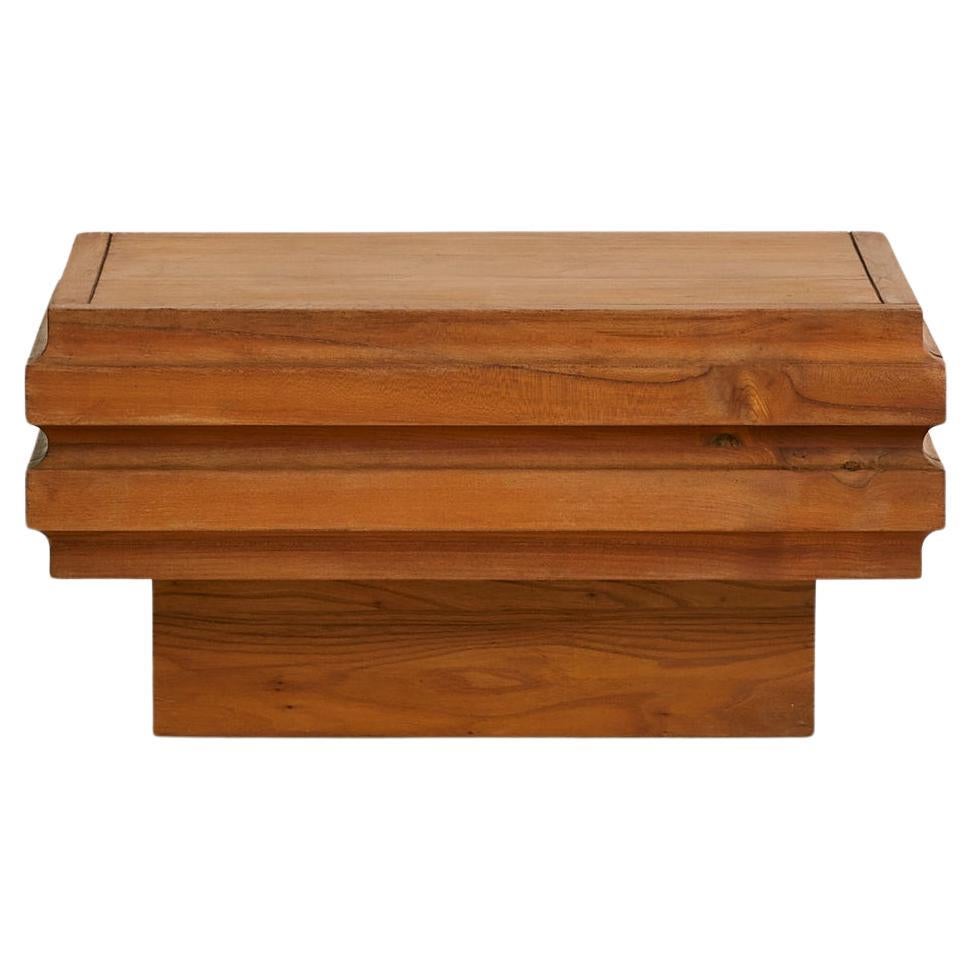 French Elm Nightstand with Single Drawer by Maison Regain, 1960s - 2 Available en vente