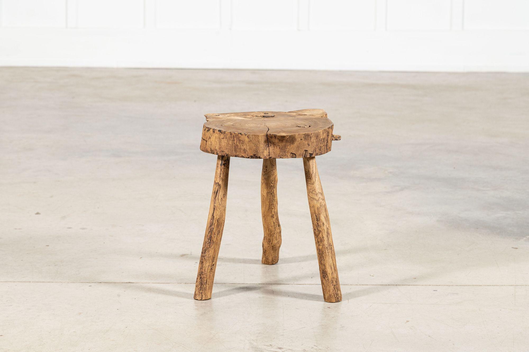 French Elm Side Table For Sale 6