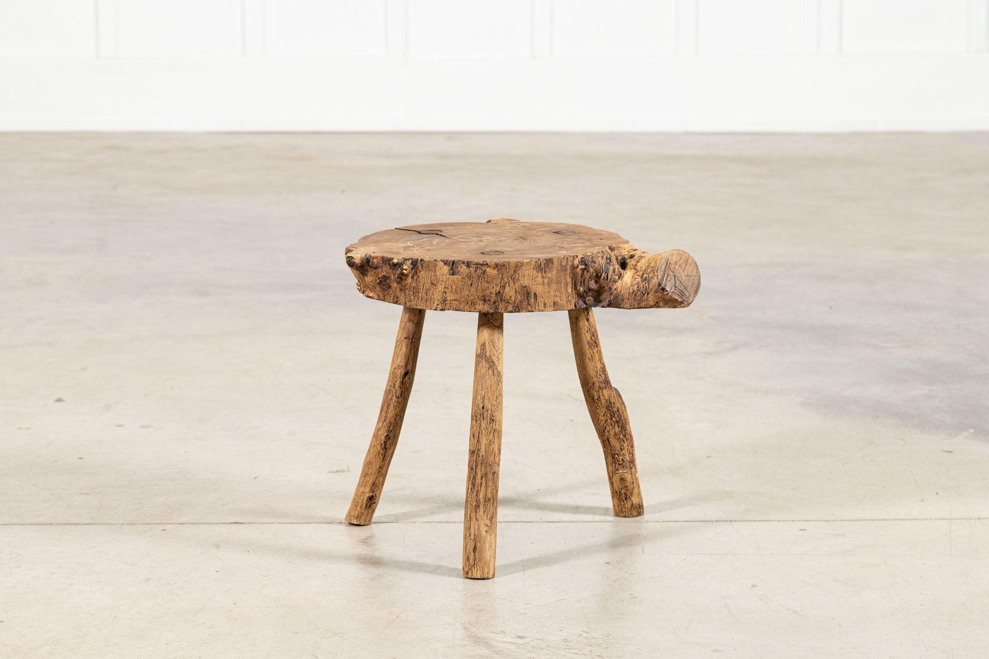 French Elm Side Table For Sale 7