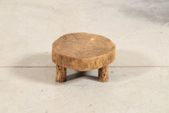 French Elm Side Table