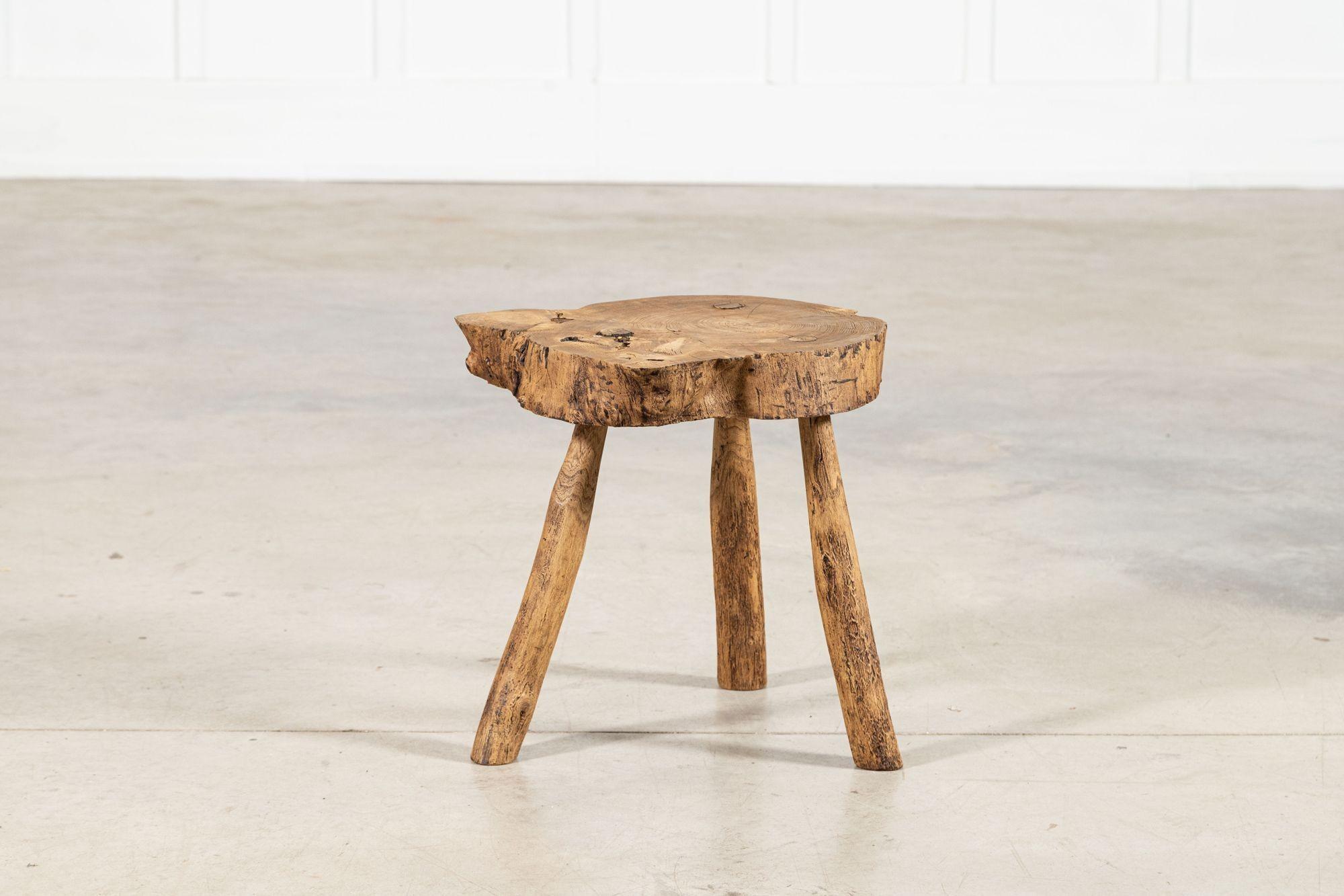 French Elm Side Table In Good Condition For Sale In Staffordshire, GB