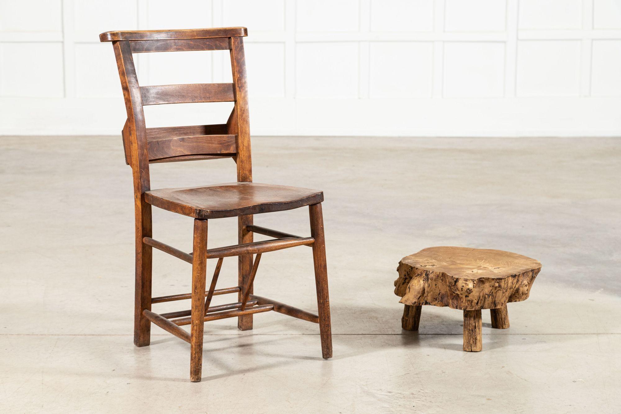 20th Century French Elm Side Table For Sale