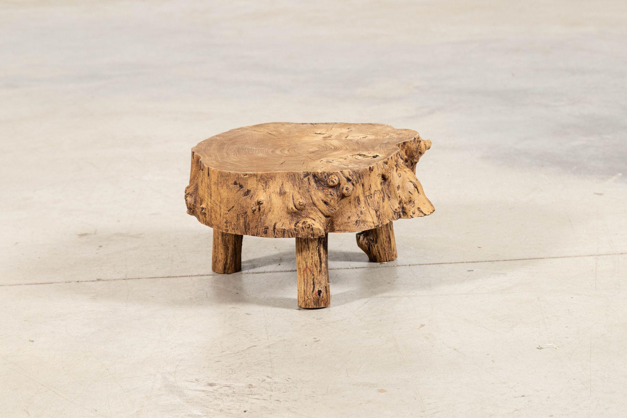 French Elm Side Table For Sale 2