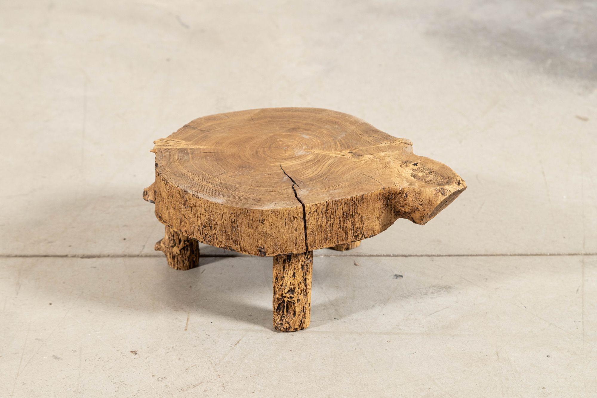 French Elm Side Table For Sale 2
