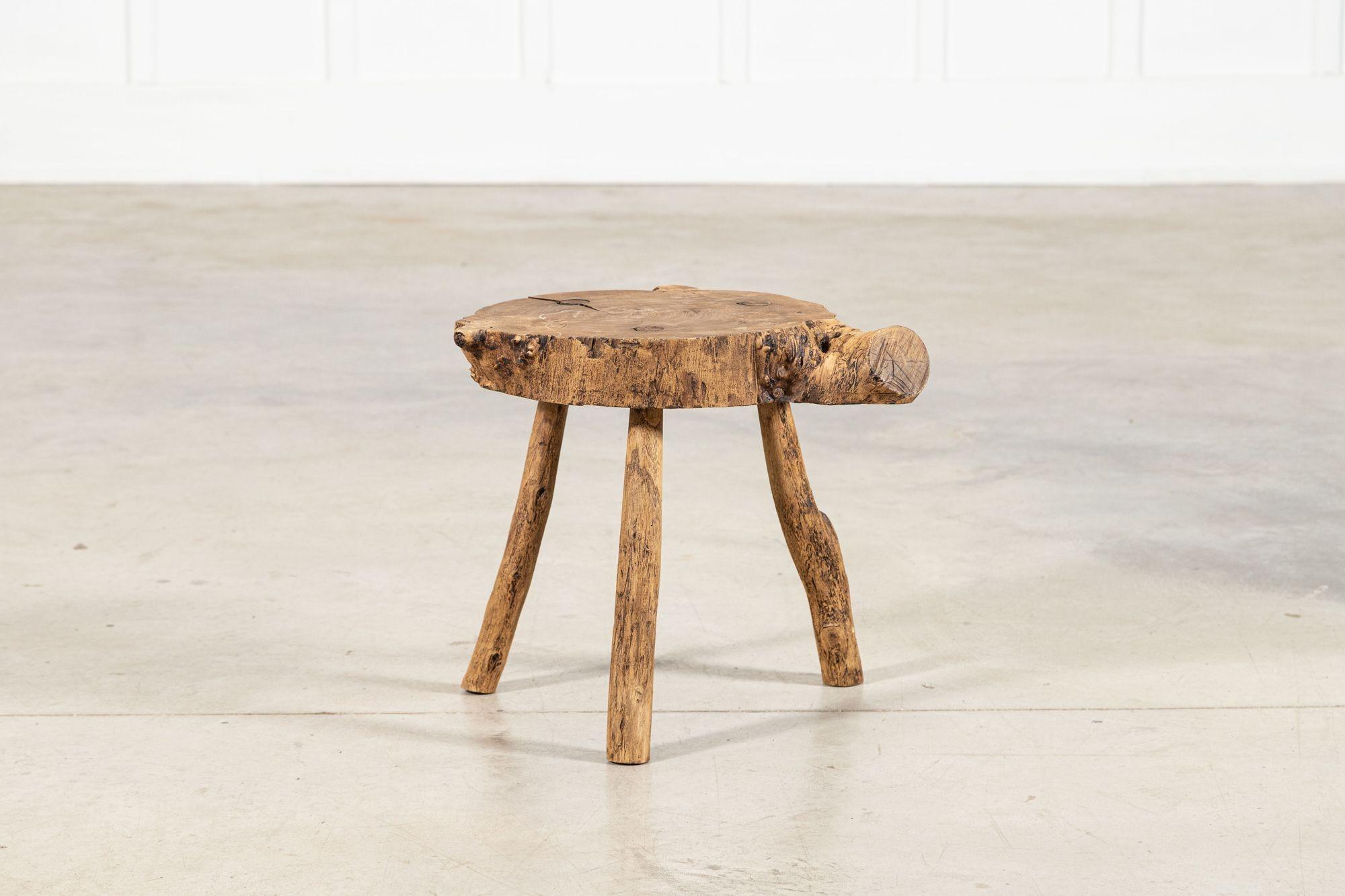 French Elm Side Table For Sale 3
