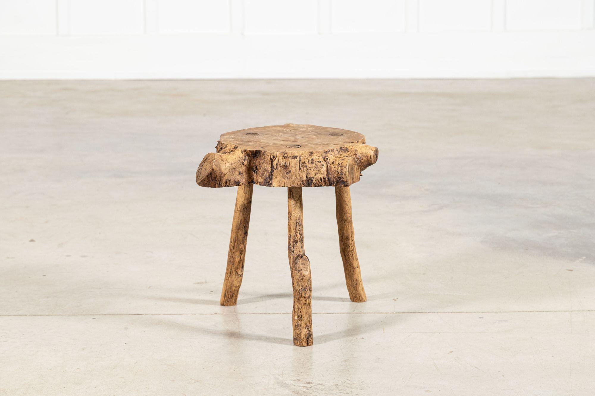 French Elm Side Table For Sale 5