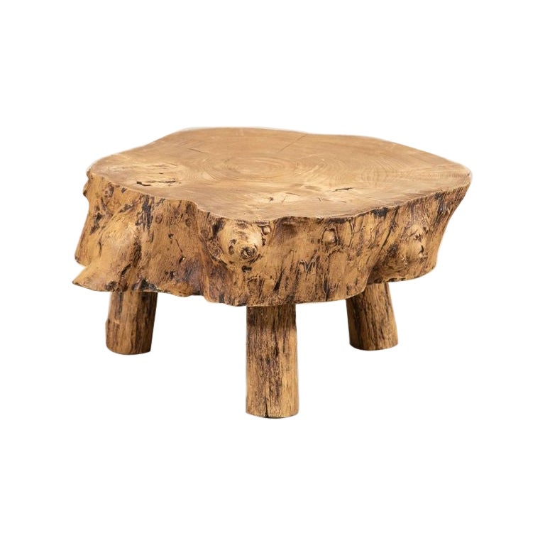 French Elm Side Table