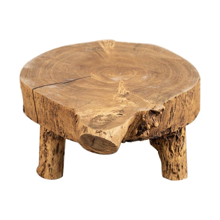 French Elm Side Table
