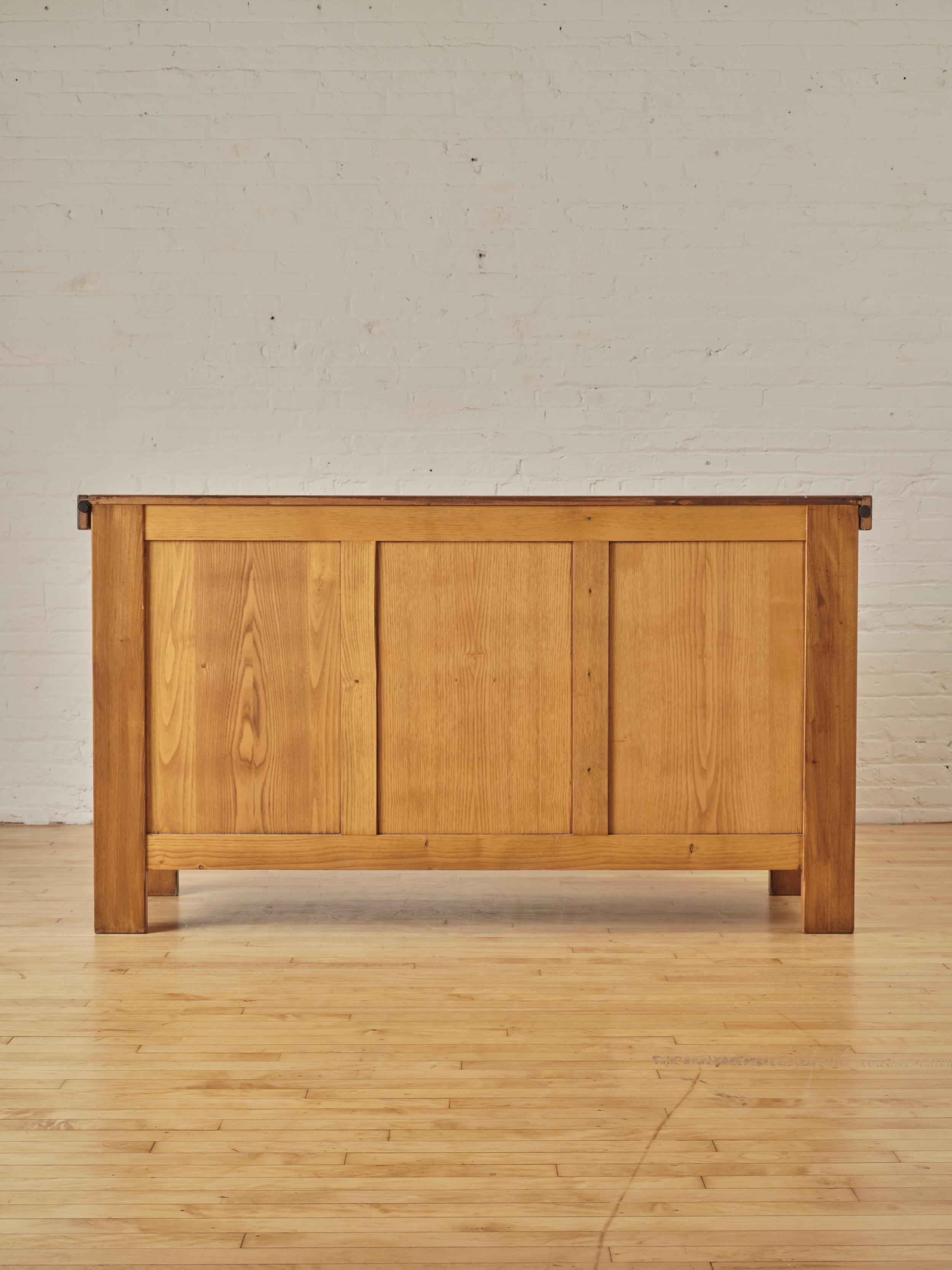 20th Century French Elm Sideboard by Maison Regain For Sale