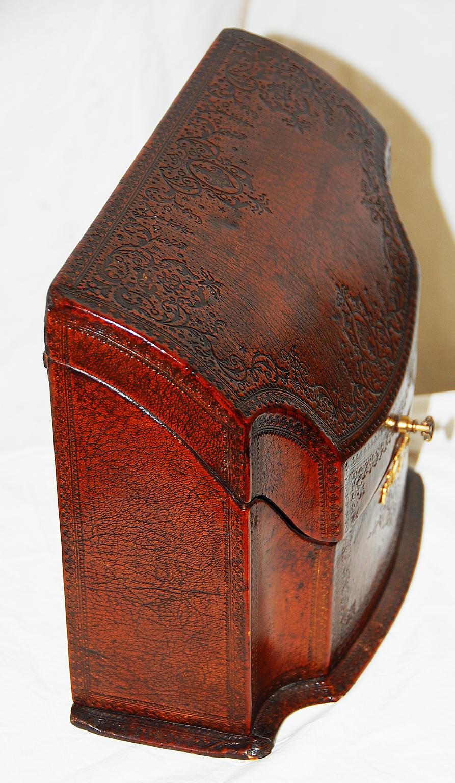 Other French Embossed Leather Stationery Box by Dreyfous, Early 20th Century