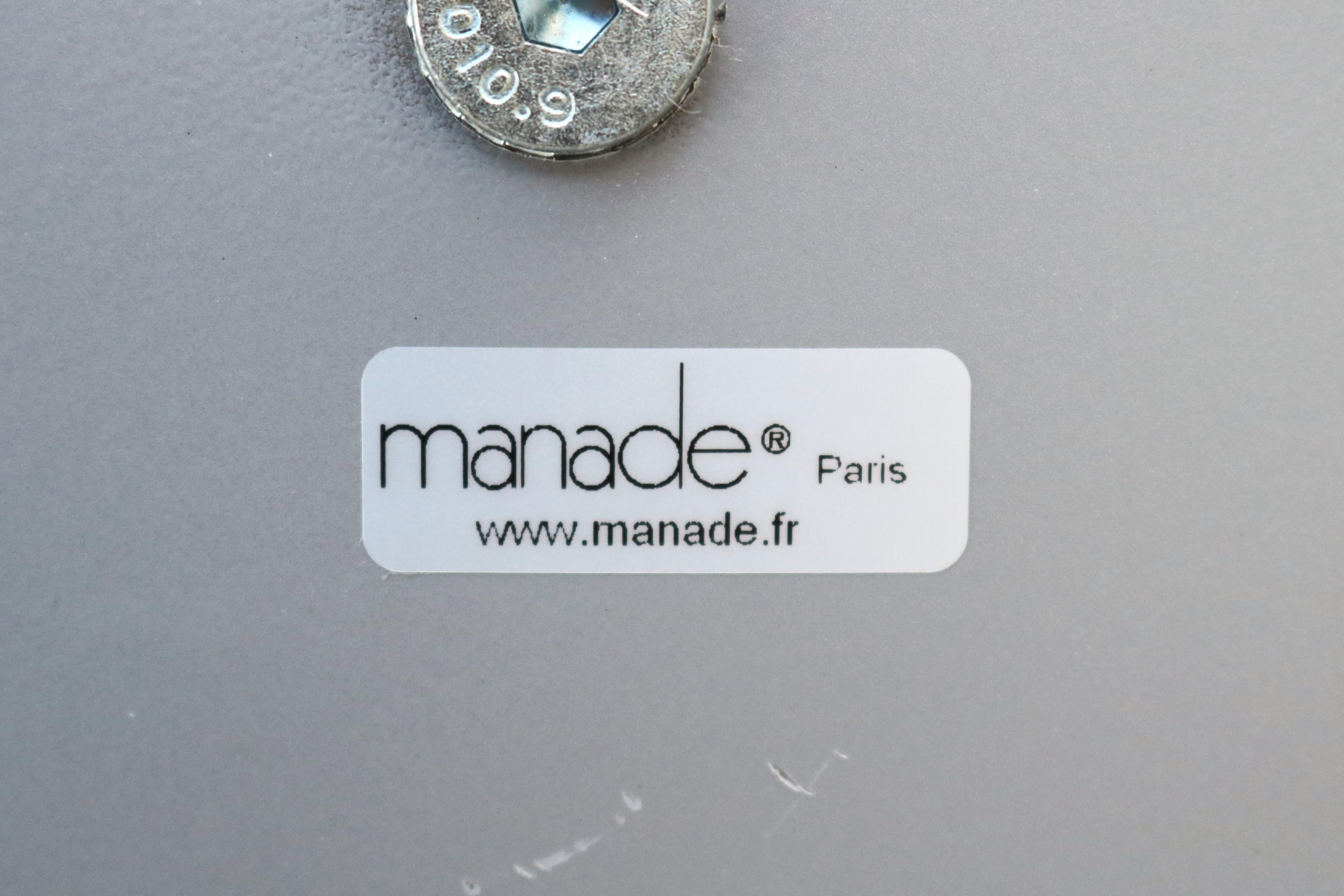 Französischer Emmanuel Gallina für Manade Paris Kleiderständer/Garderobenbaum aus Stahl und Holz im Angebot 10