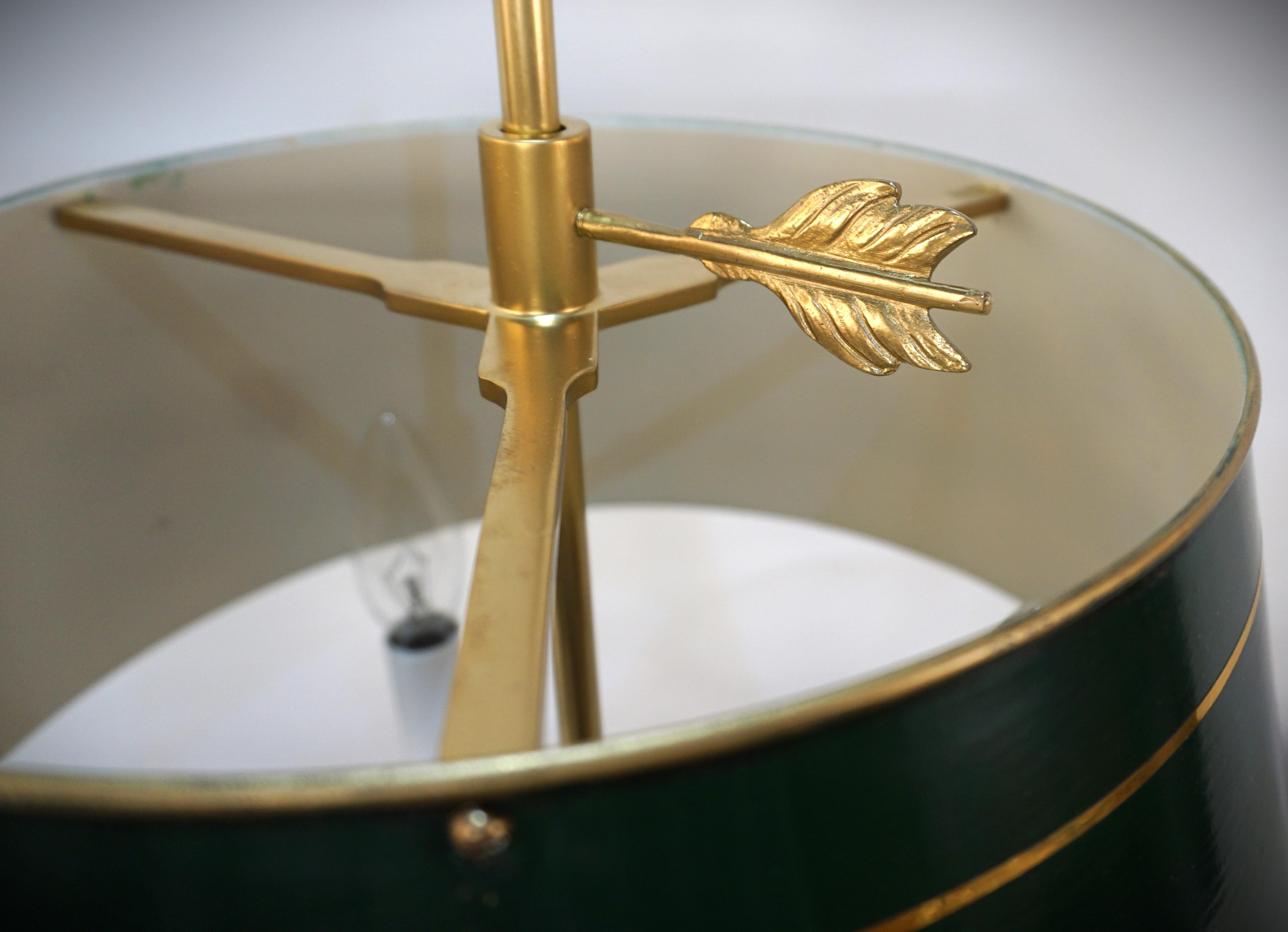 French Empire 1920's Bronze Bouillotte Desk Lamps For Sale 3