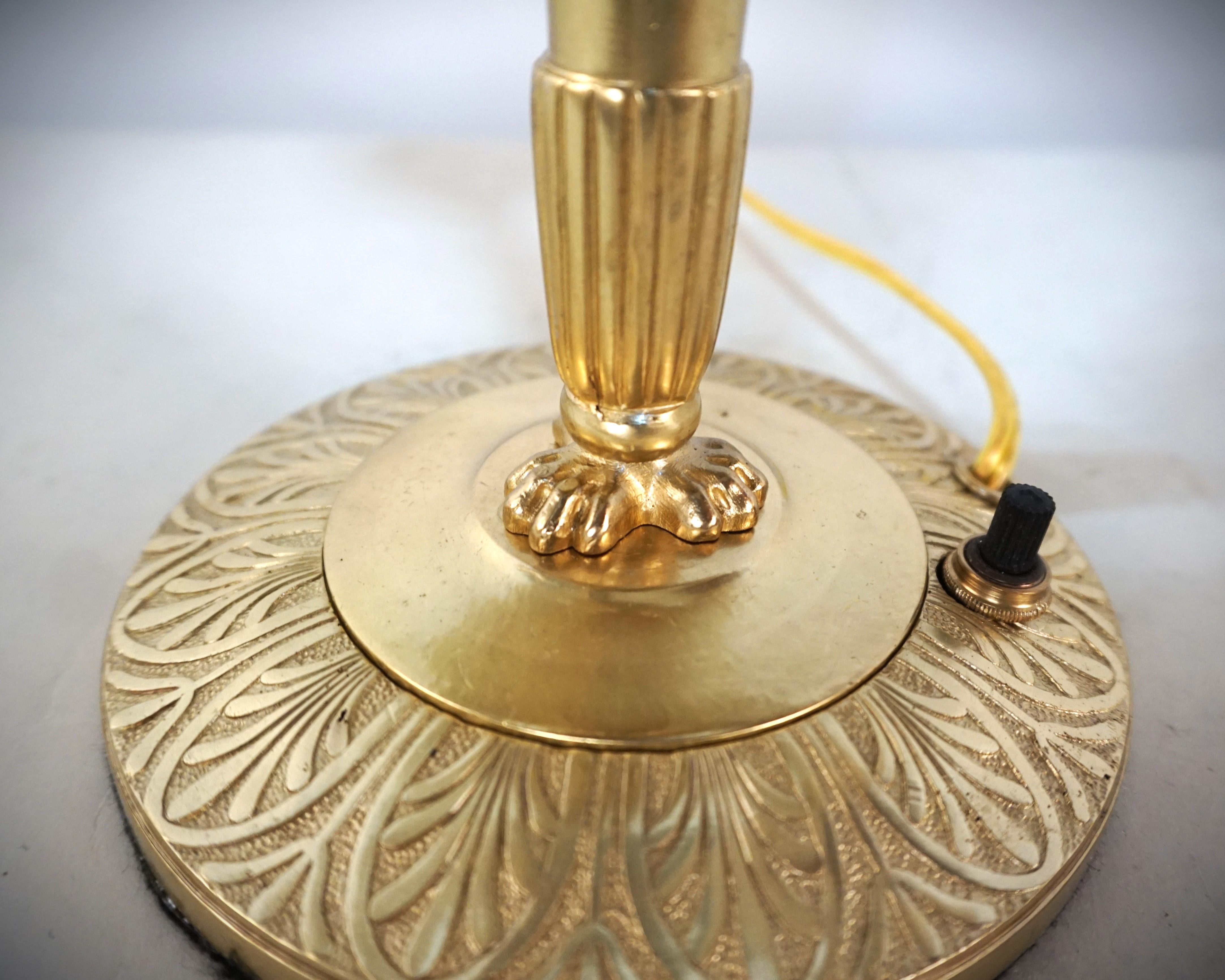 French Empire 1920's Bronze Bouillotte Desk Lamps For Sale 4