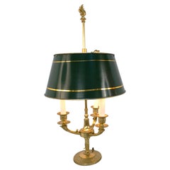 French Empire 1920's Bronze Bouillotte Desk Lamps