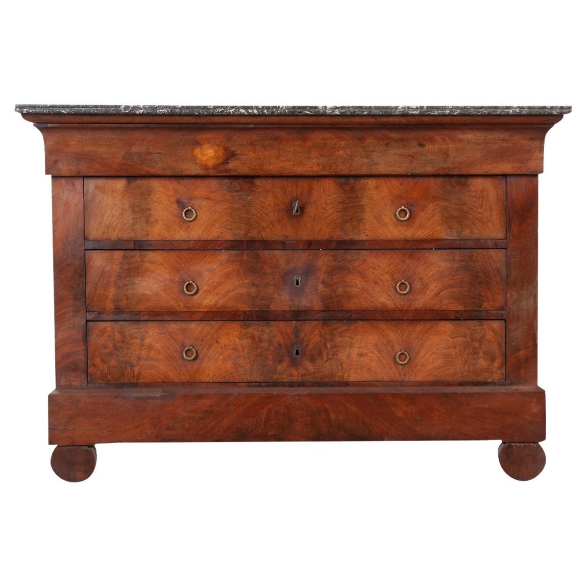 French Empire 19th Century Mahogany Commode For Sale