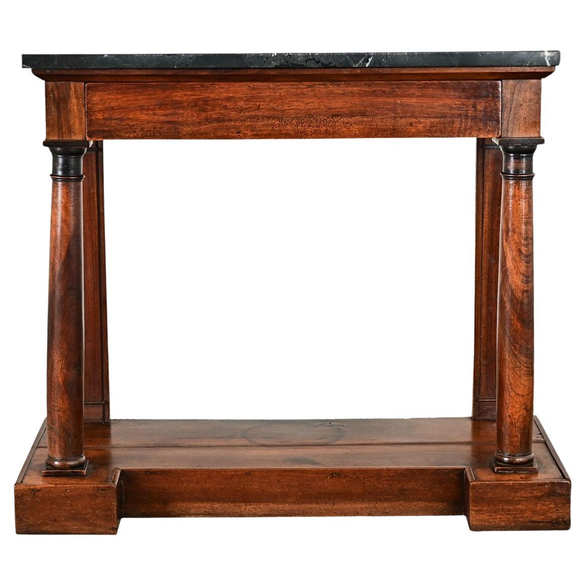 French Empire 19th Century Mahogany Console Table For Sale