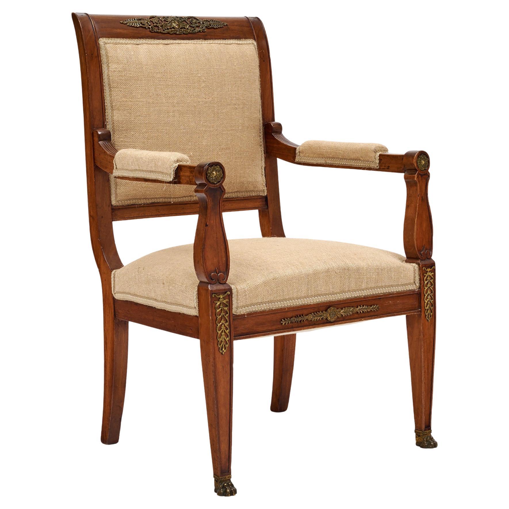 French Empire Antique Desk Chair