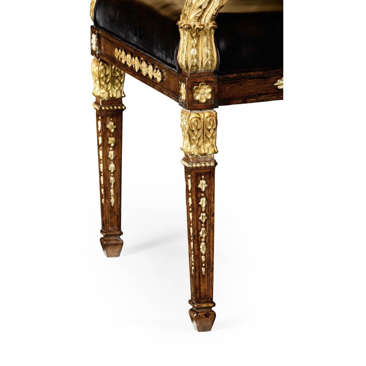 Wood French Empire Armchair