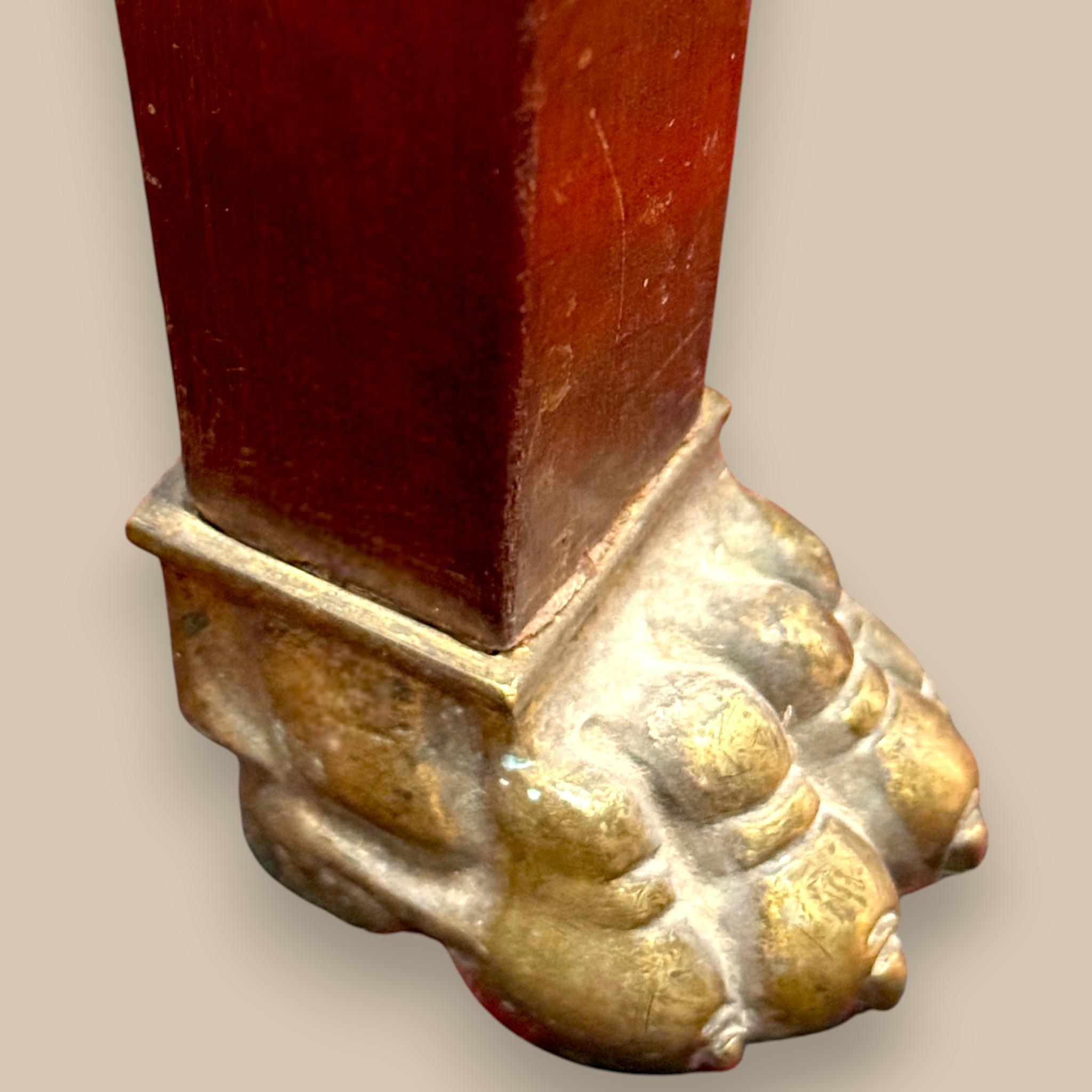 Sillón Imperio Francés Retapizado con Monturas de Bronce Dorado, S. XIX en venta 7