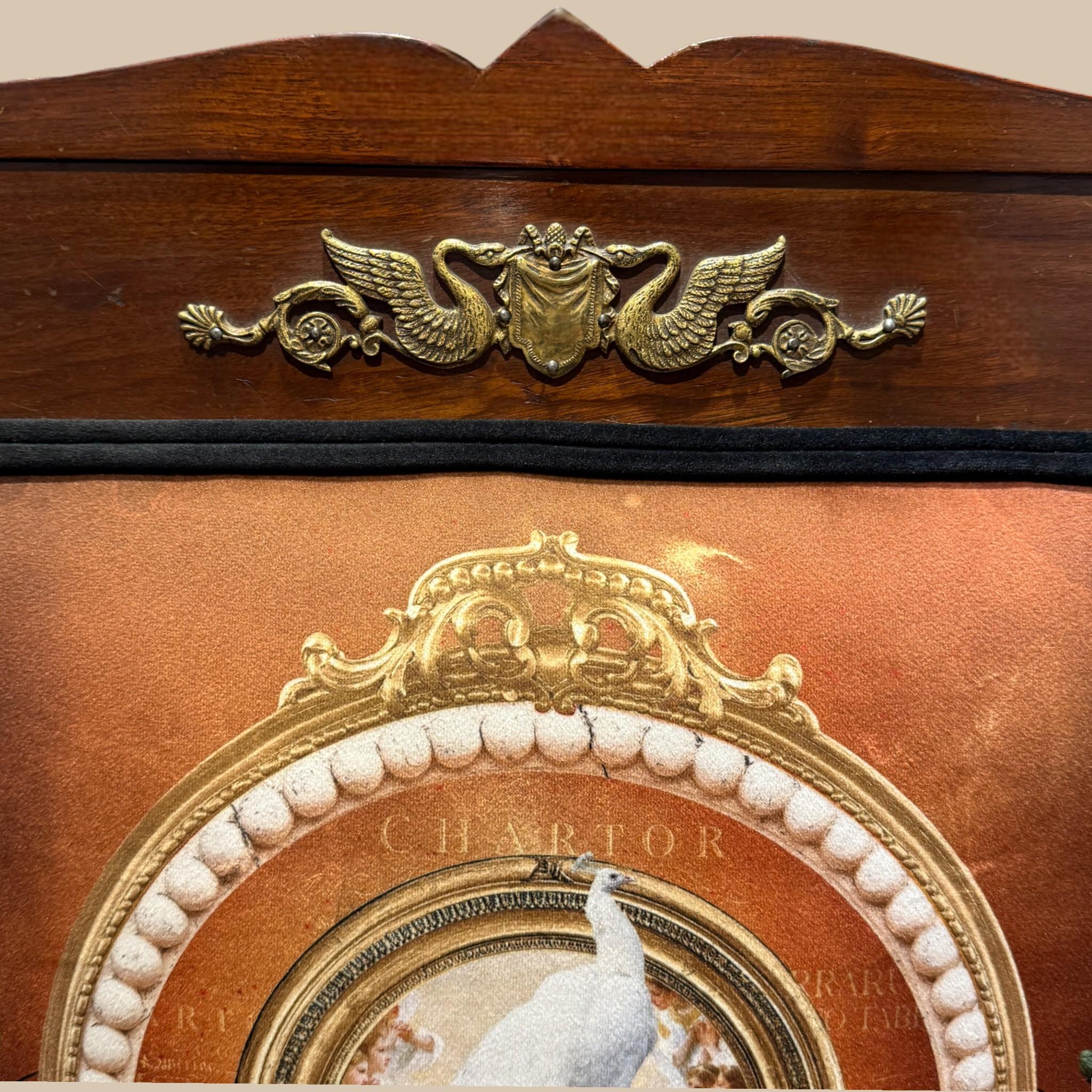 Sillón Imperio Francés Retapizado con Monturas de Bronce Dorado, S. XIX en venta 4