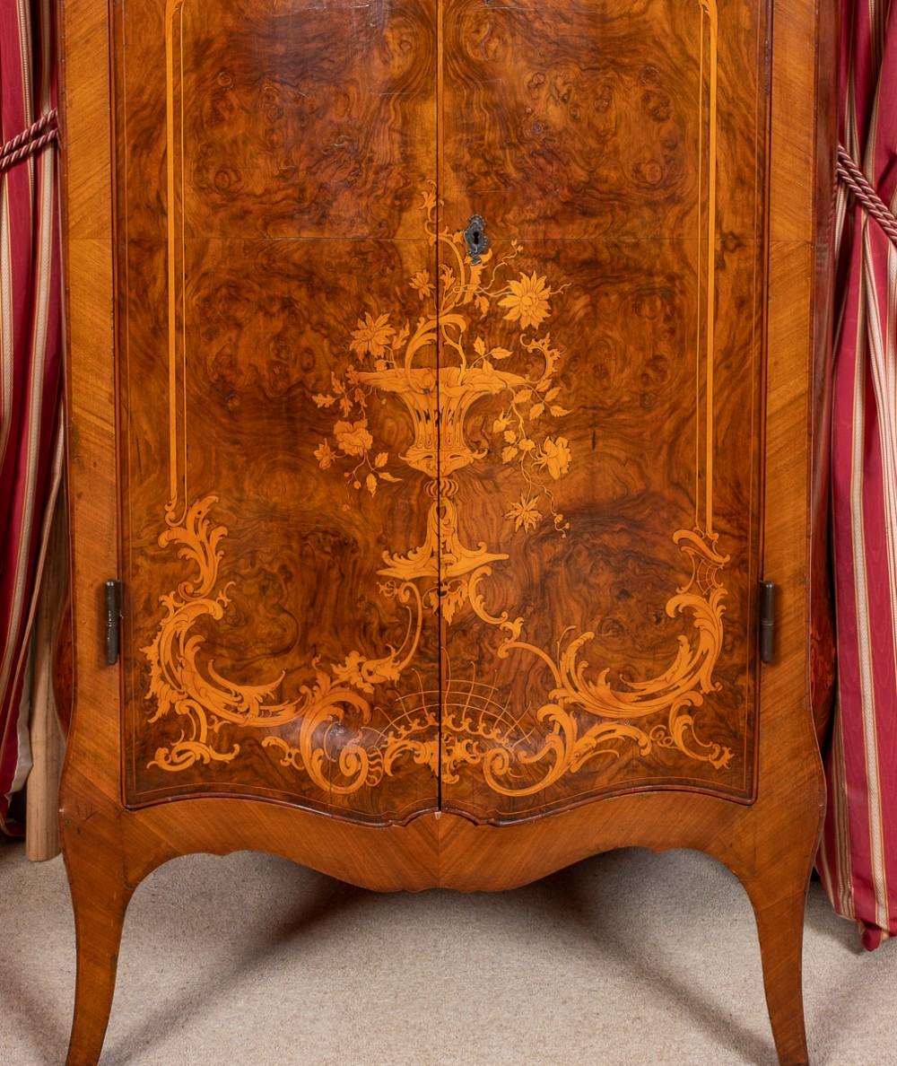 French Provincial French Empire Bedroom Suite Walnut Nightstands Bed Commode 1870 For Sale