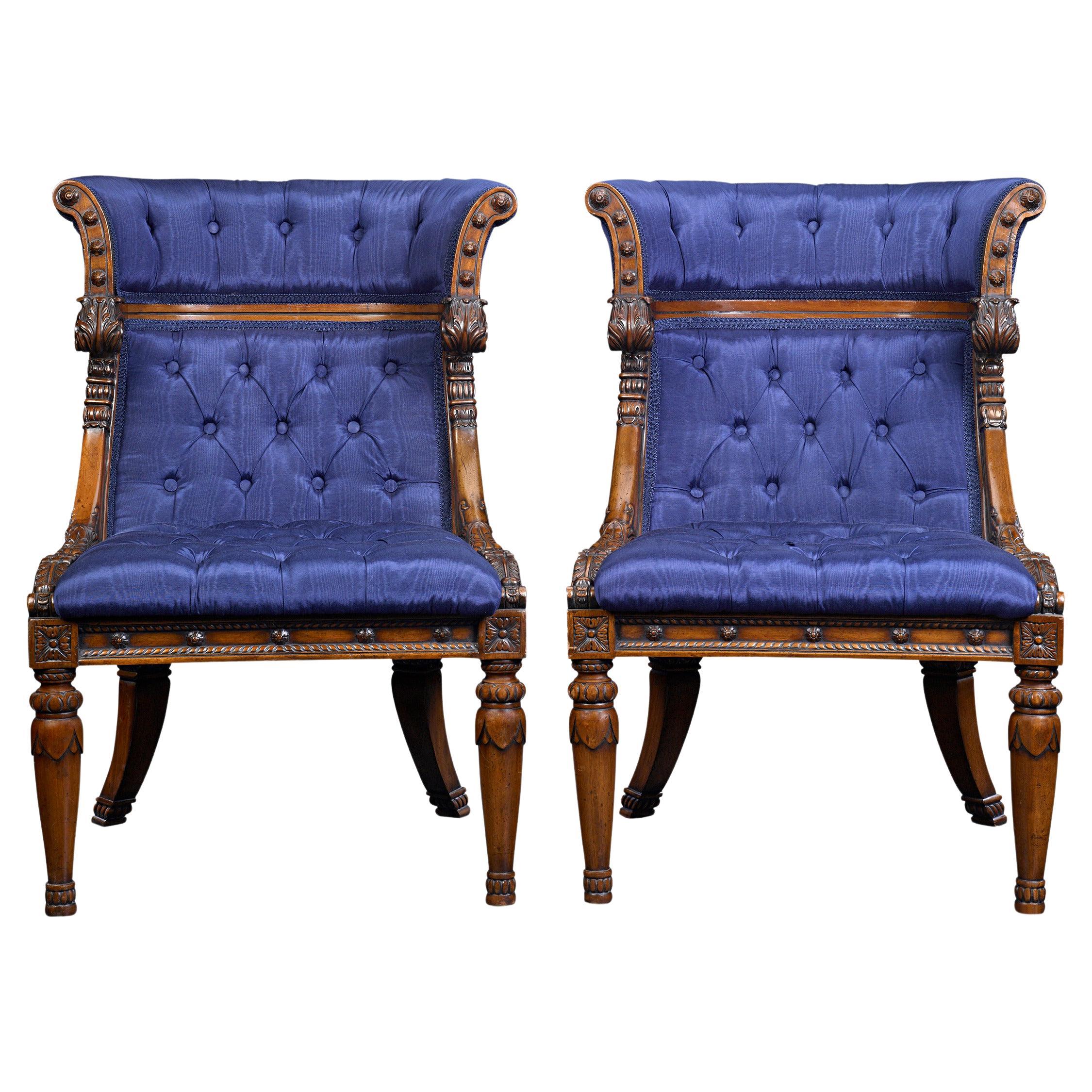 French Empire Bergère Chairs For Sale