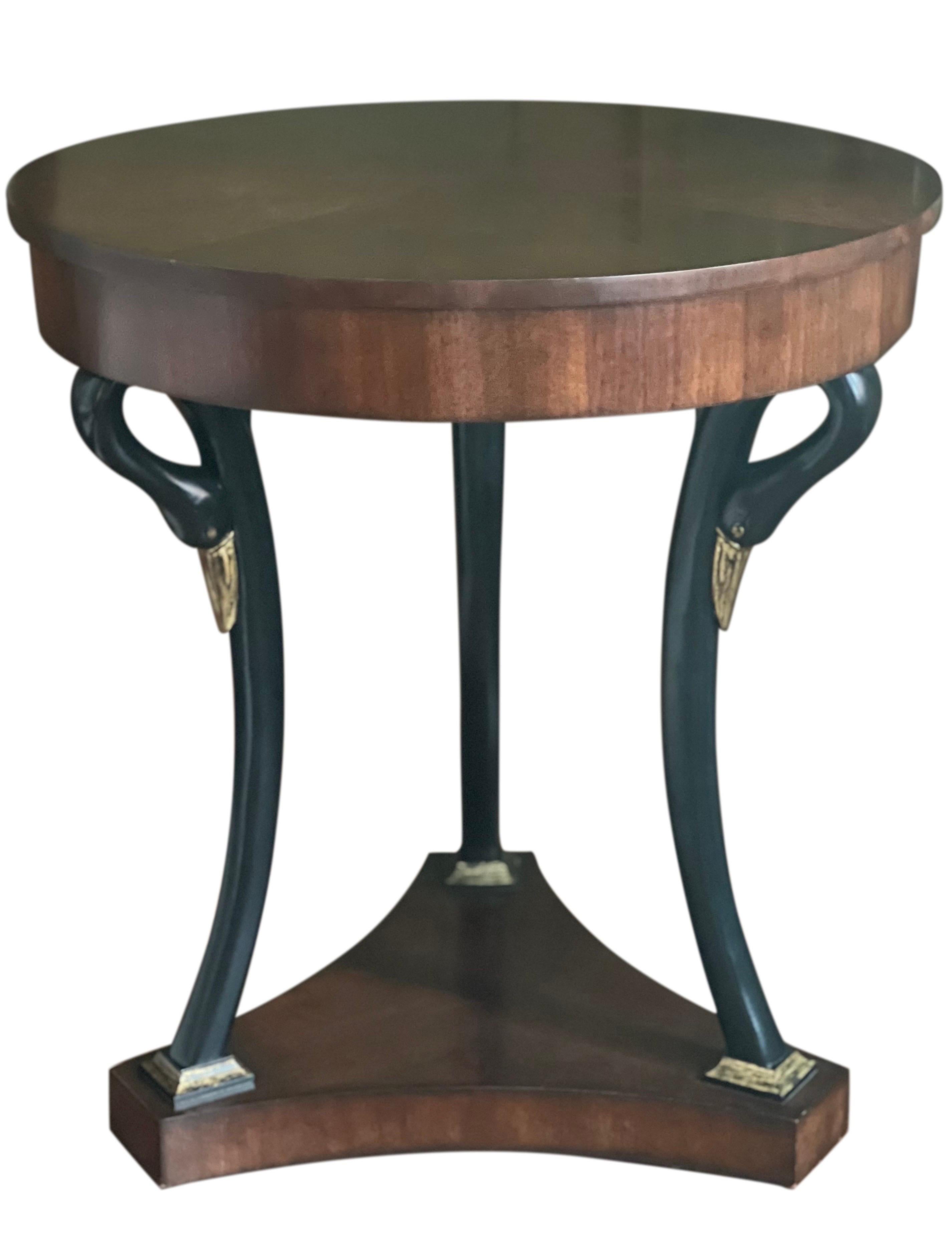 North American French Empire Biedermeier Mahogany Center Table by Century Furniture For Sale