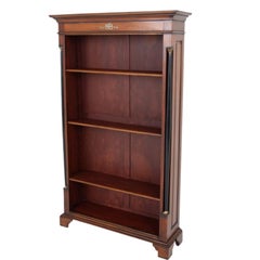 French Empire Bookcase Mahogany Open Front