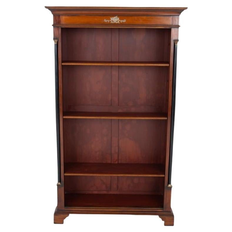 Französisch Empire Bücherregal Mahagoni Offene Front im Angebot