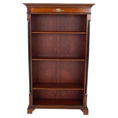 Französisch Empire Bücherregal Mahagoni Offene Front