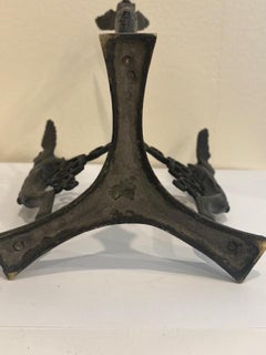 French Empire bronze centerpiece with a clear glass bowl