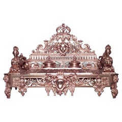 French Empire Bronze Dore Double Inkwell