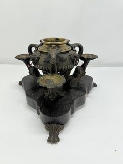 French Empire Bronze Inkwell After the Roman Oil Lamps, c. 1815–25
