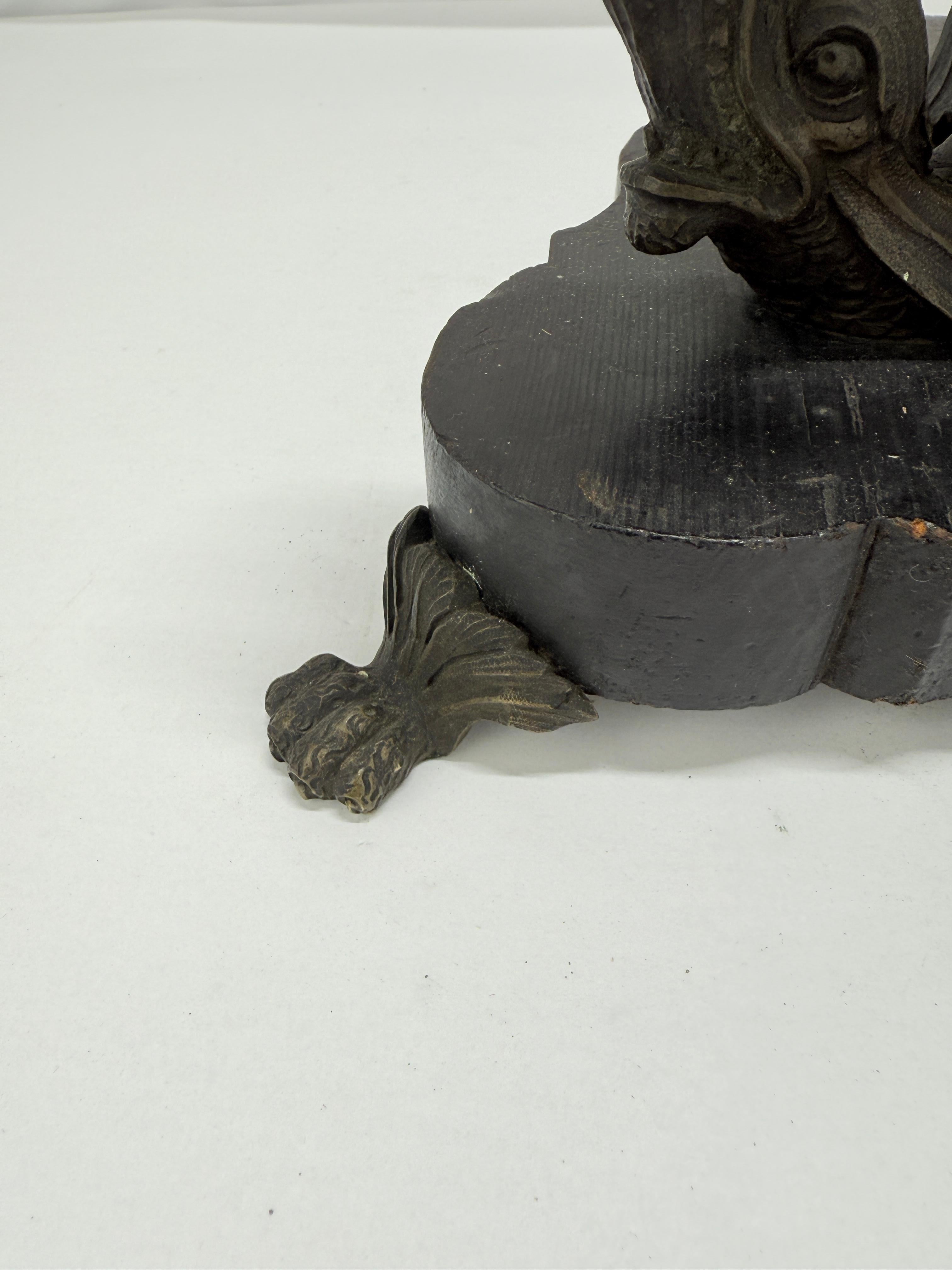 Laiton Encrier en bronze de l'Empire français d'après les lampes à huile romaines, c.1815-25 en vente