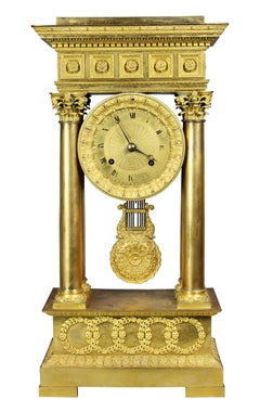 French Empire Bronze Mantle Clock