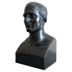 Busto di Napoleone in bronzo dell'Impero francese - inizio XIX secolo
