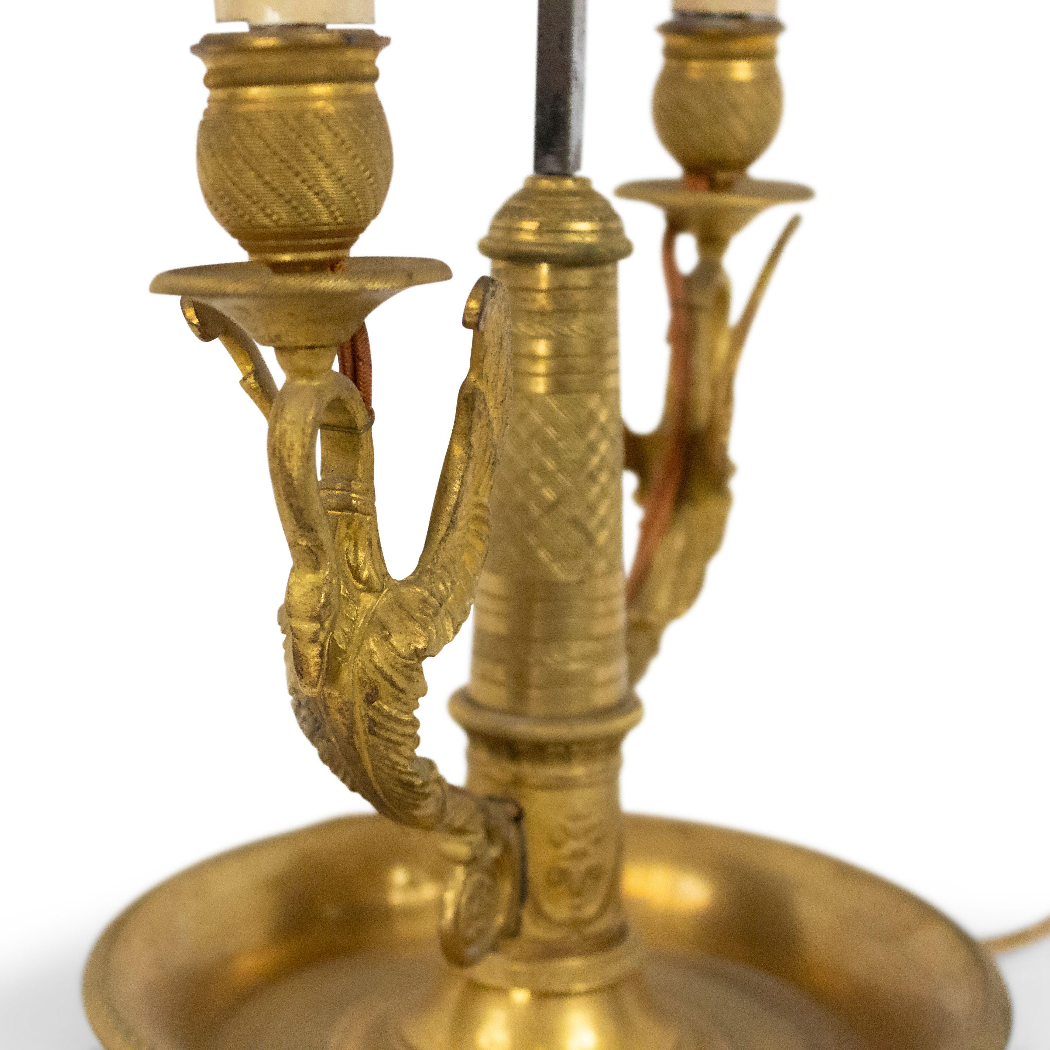 Französisch Empire Bronze Swan Tischlampe im Angebot 2