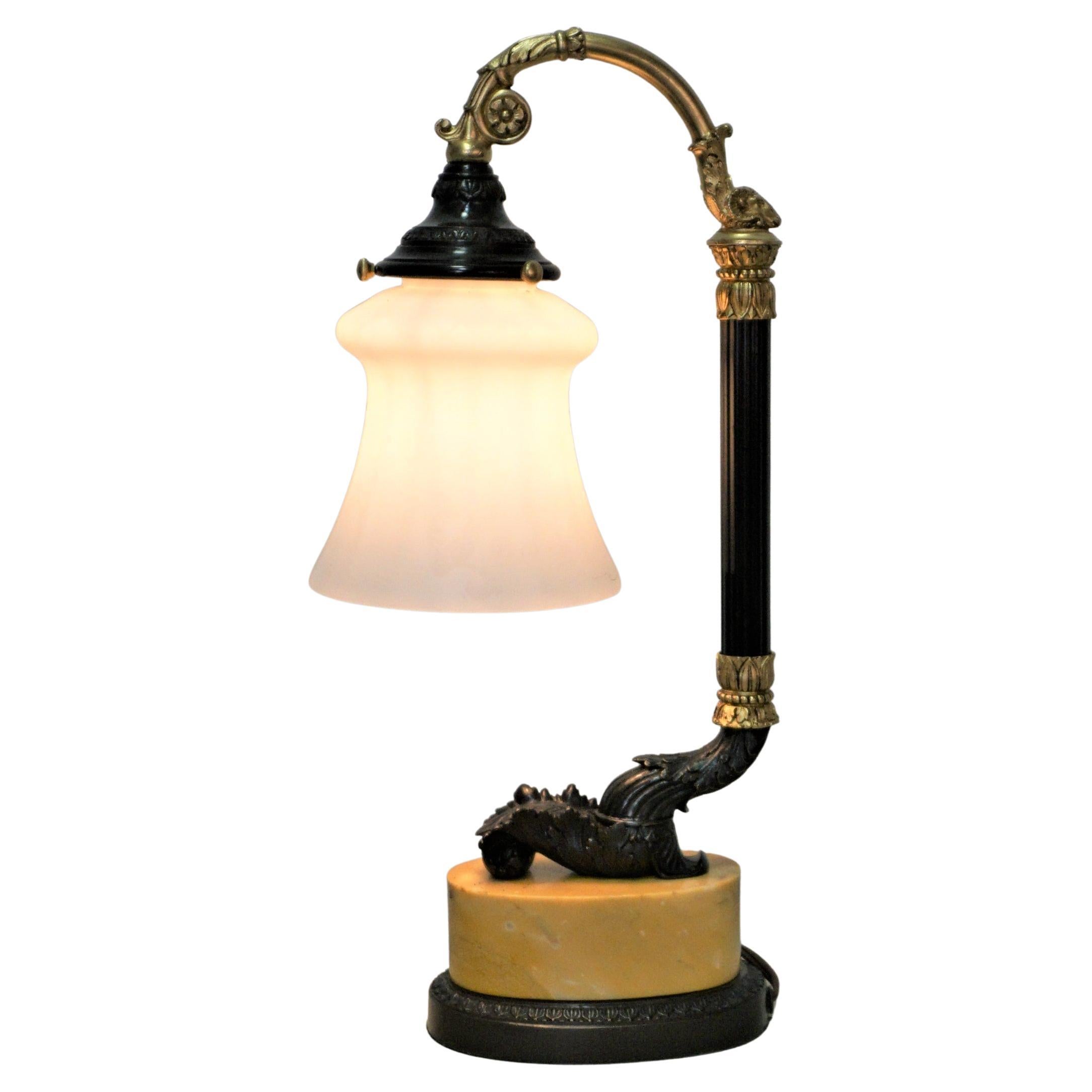 French Empire Bronze Table/Desk Lamp