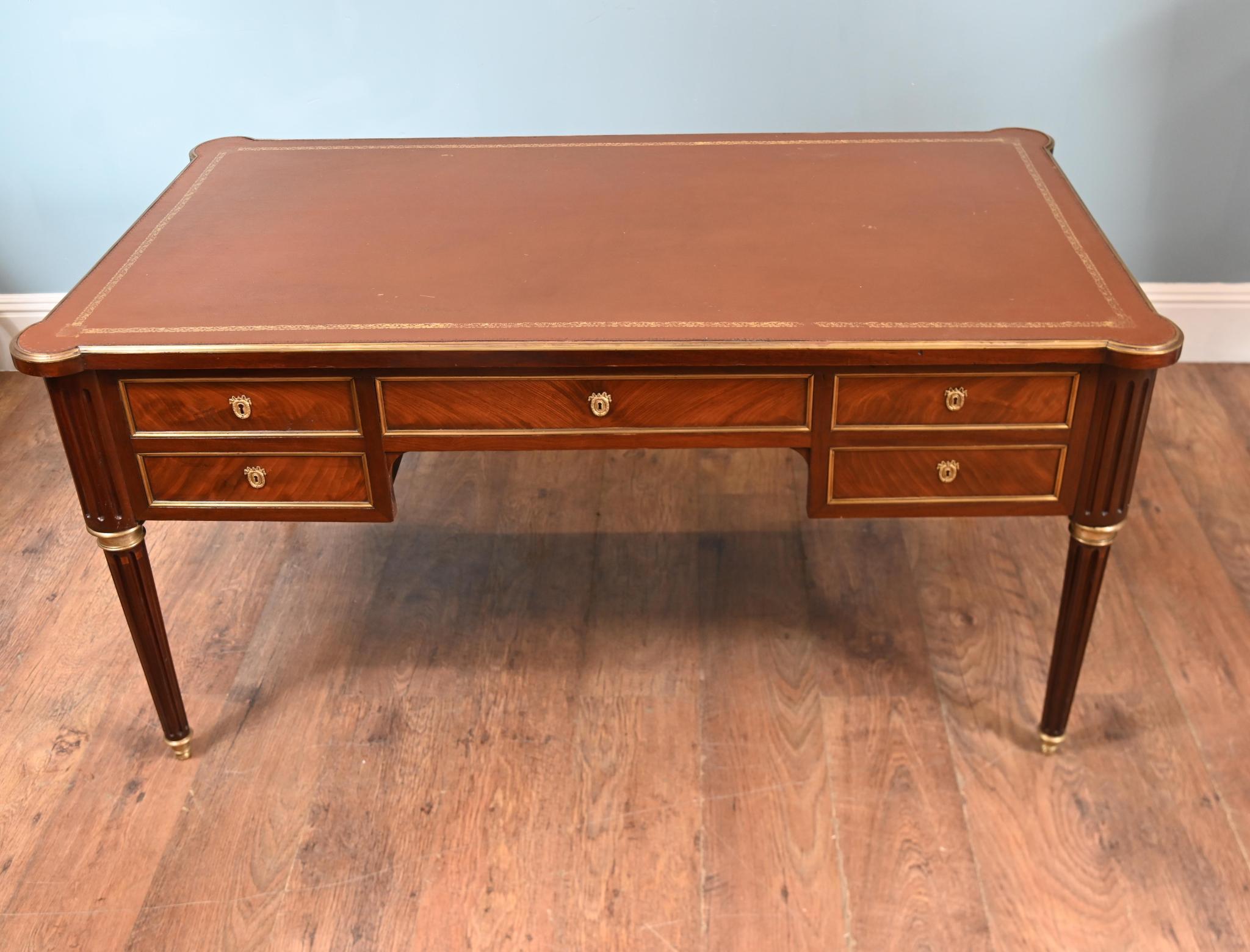 Scrivania impero francese Bureau Plat 1880 Directoire in vendita 4