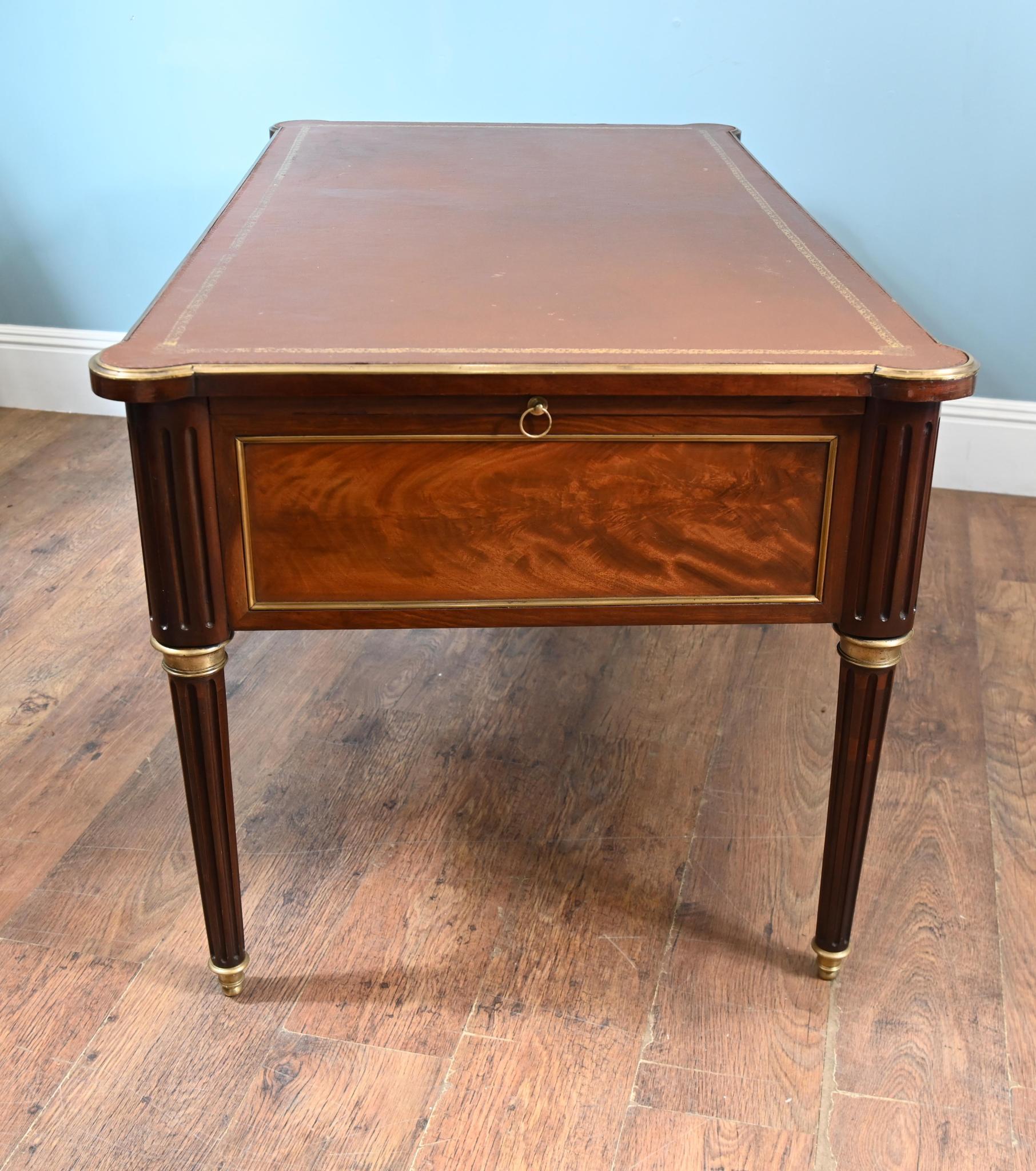 Legno Scrivania impero francese Bureau Plat 1880 Directoire in vendita