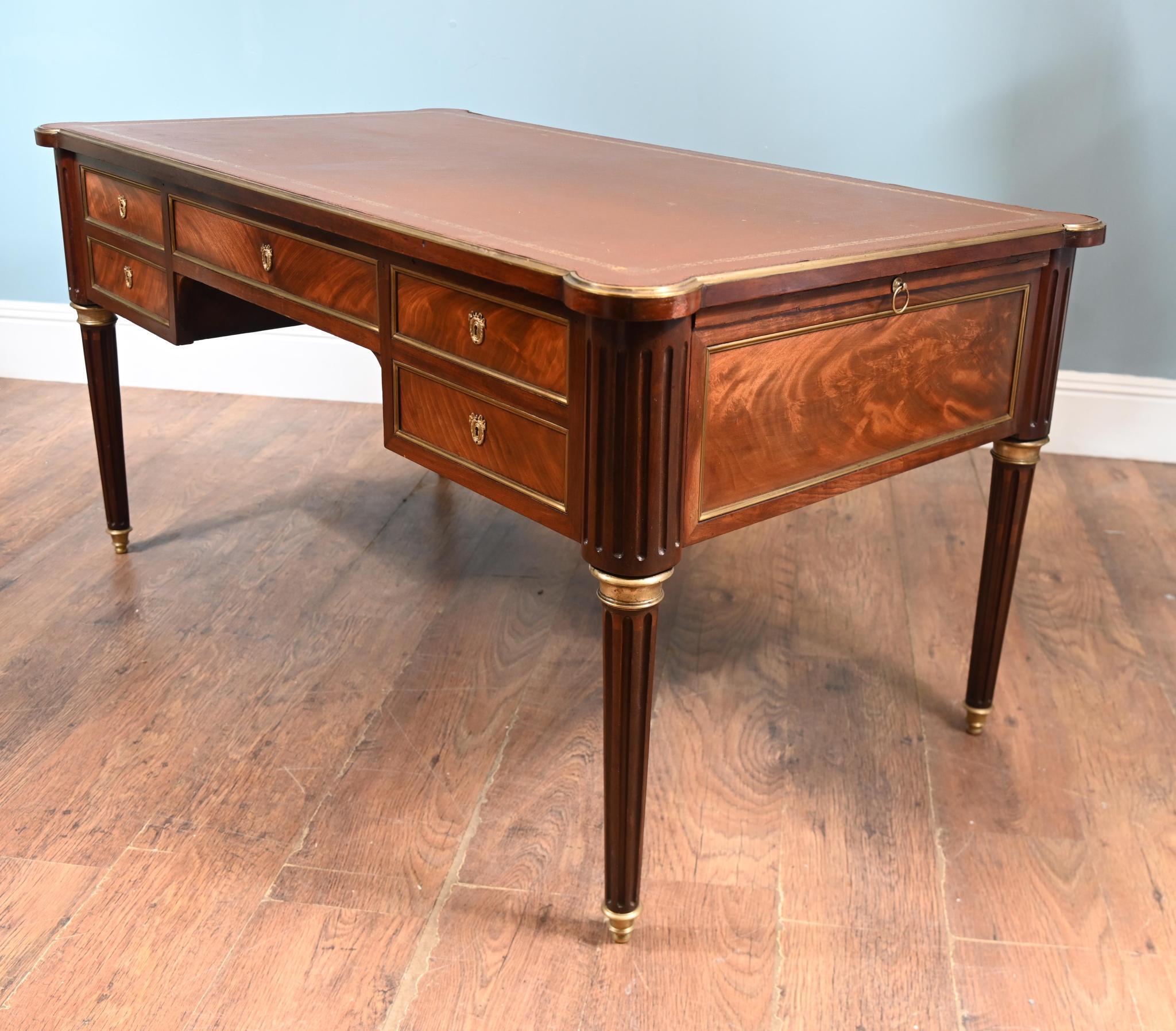 Scrivania impero francese Bureau Plat 1880 Directoire in vendita 1