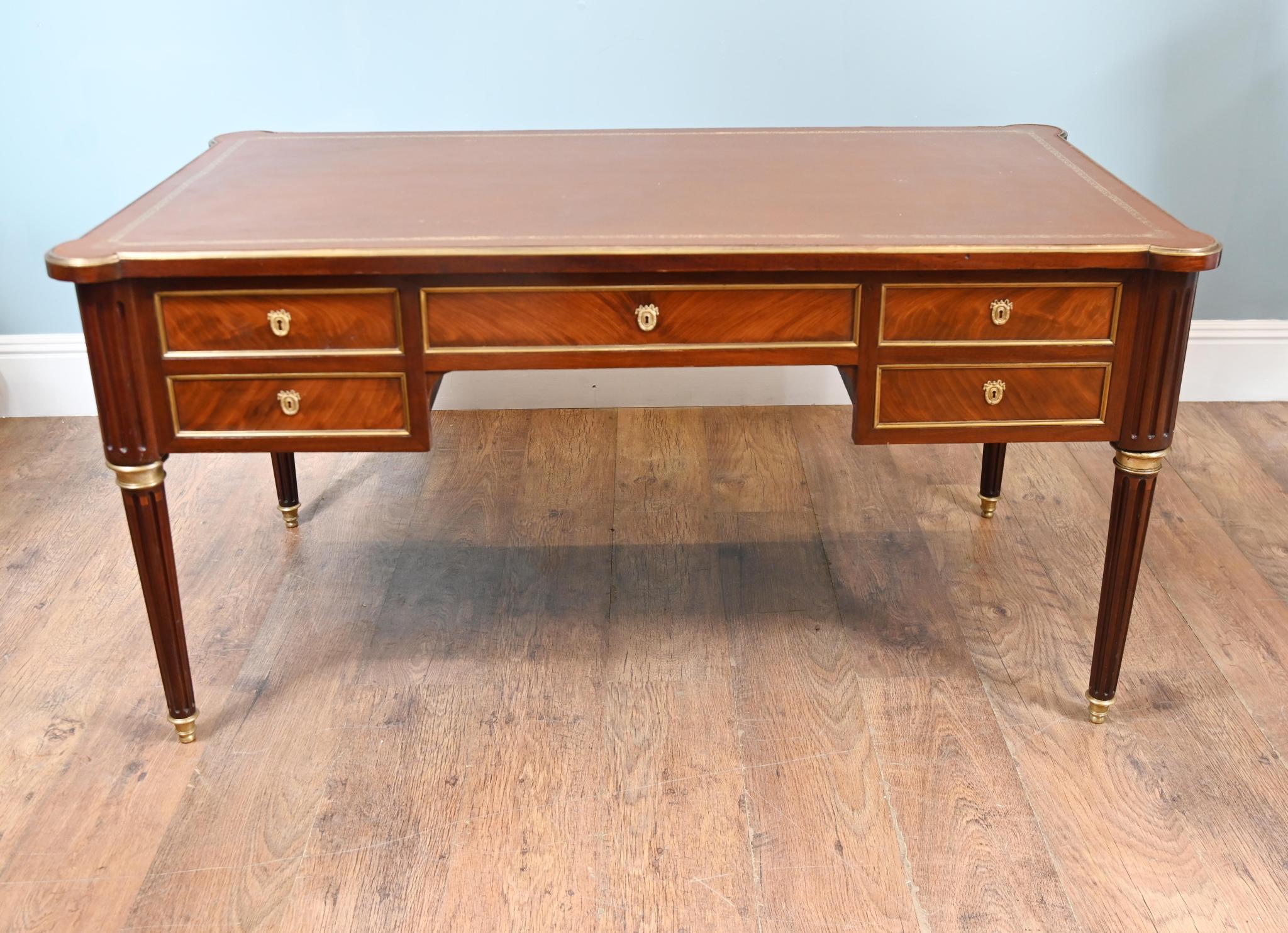Scrivania impero francese Bureau Plat 1880 Directoire in vendita 3