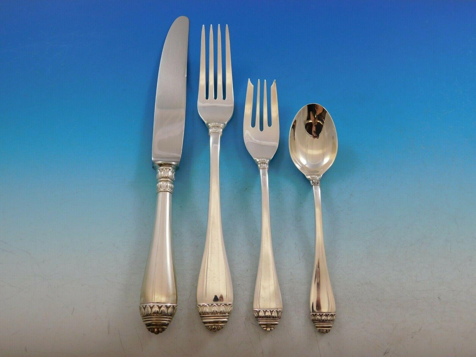 20th Century French Empire by Buccellati Sterling Silver Flatware Set 12 Service 74pc Dinner