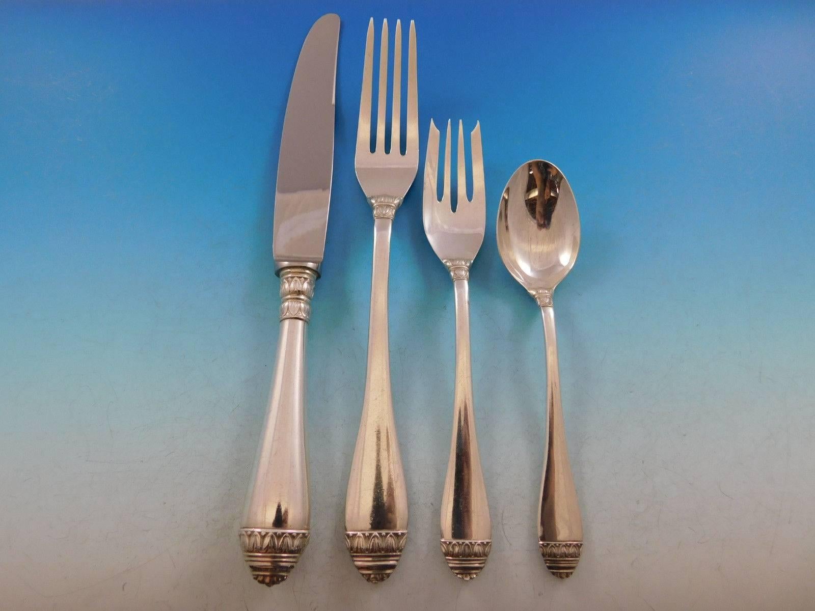 Stunning French Empire by Buccellati sterling silver Flatware set - 26 Pieces. Great starter set! This set includes:

4 Dinner Knives, 10