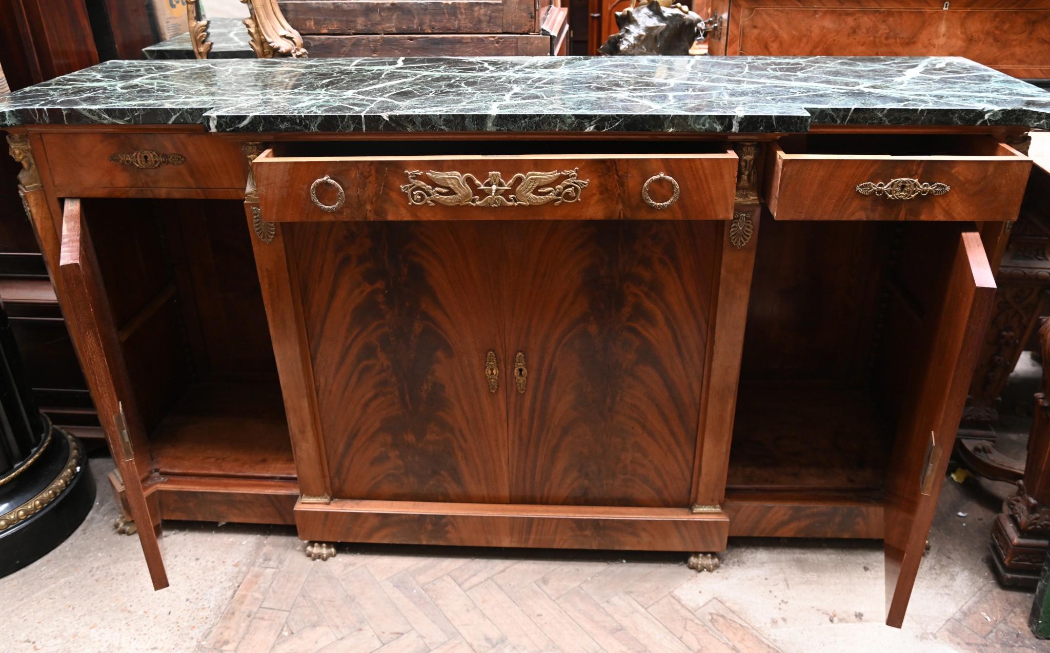 Gabinetto francese Impero Buffet Server Mogano 1880 in vendita 3