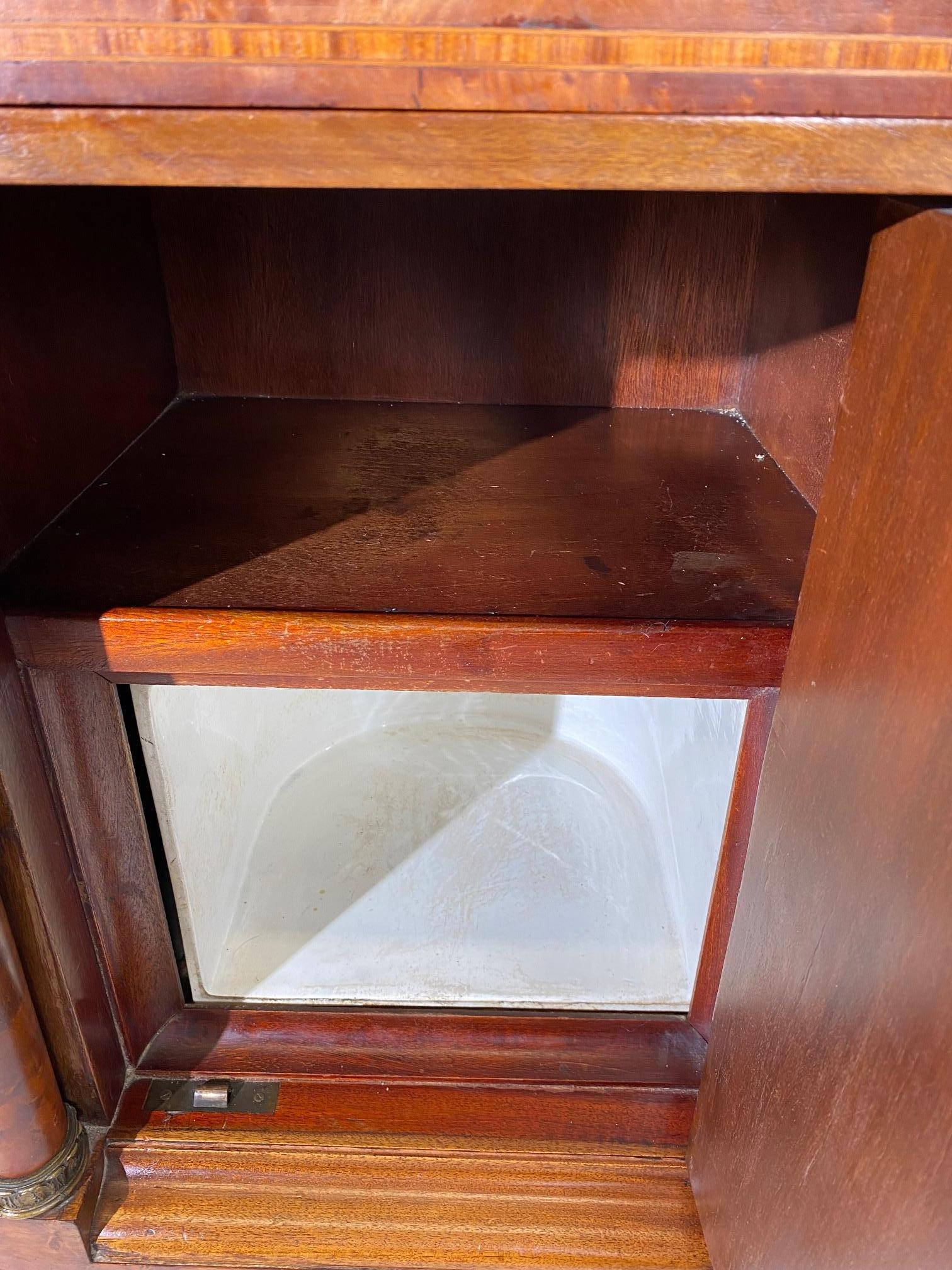 Marble French Empire Cabinet For Sale