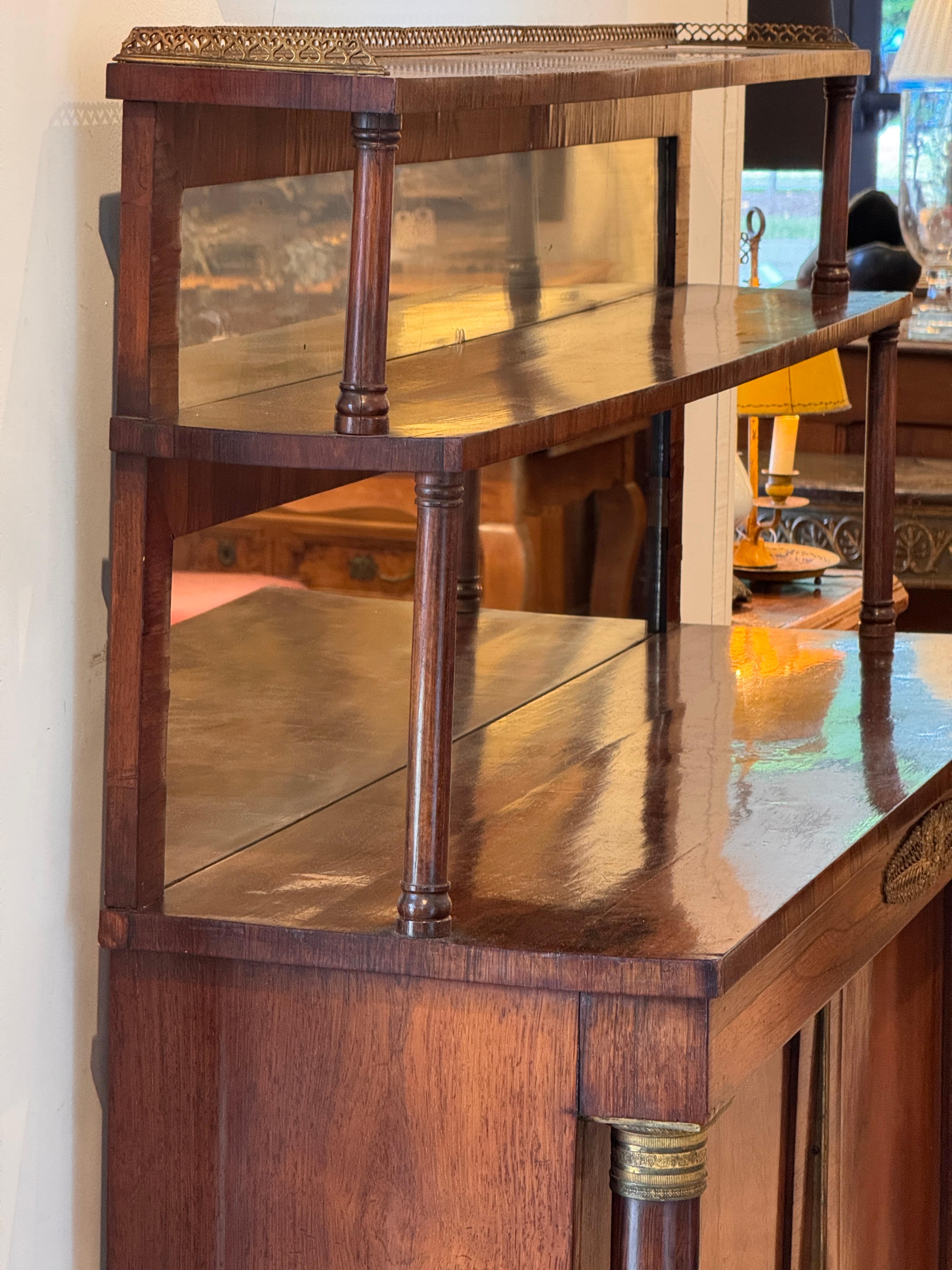 French Empire Cabinet With Mirrored Top For Sale 9