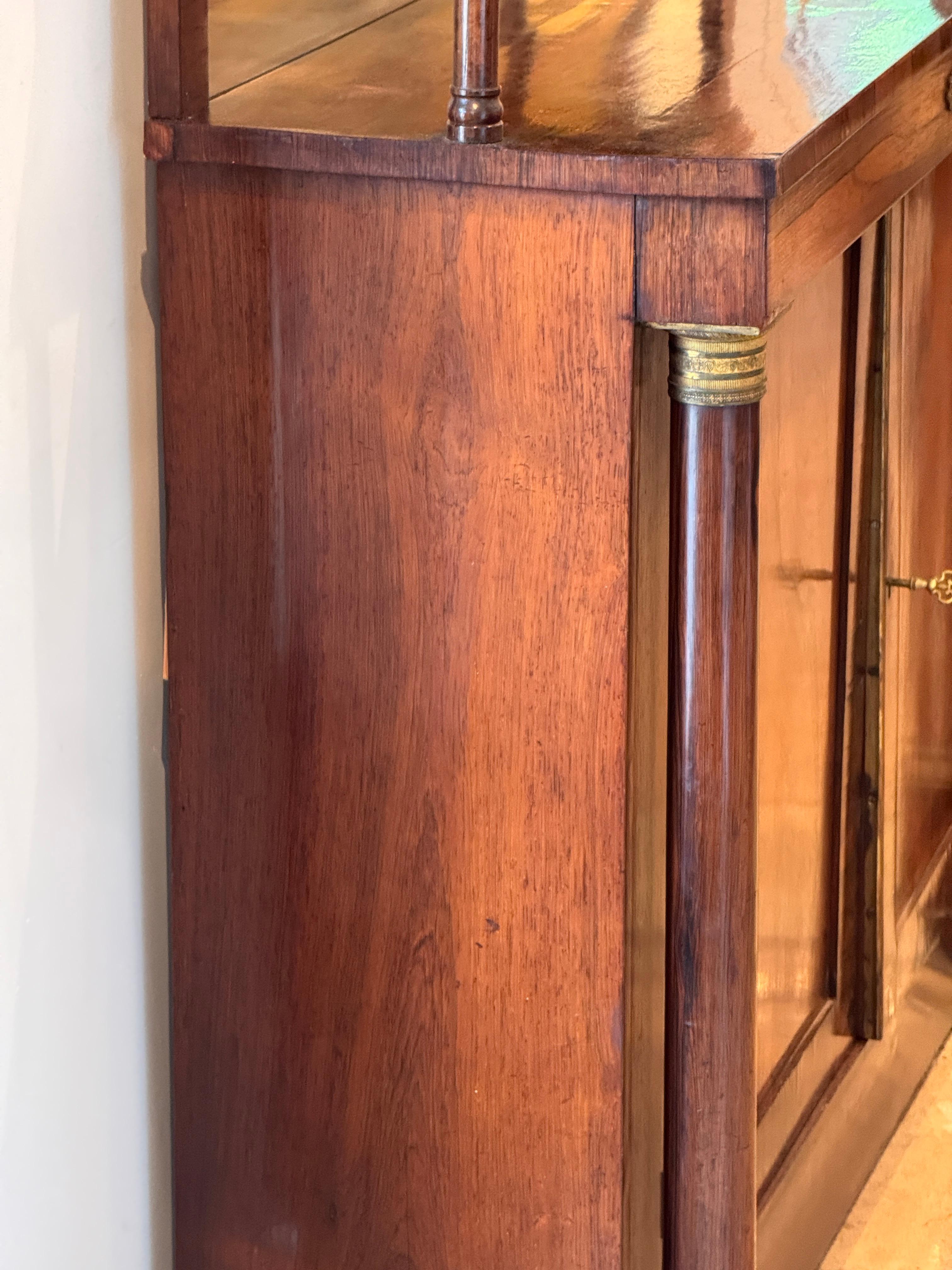 French Empire Cabinet With Mirrored Top For Sale 10