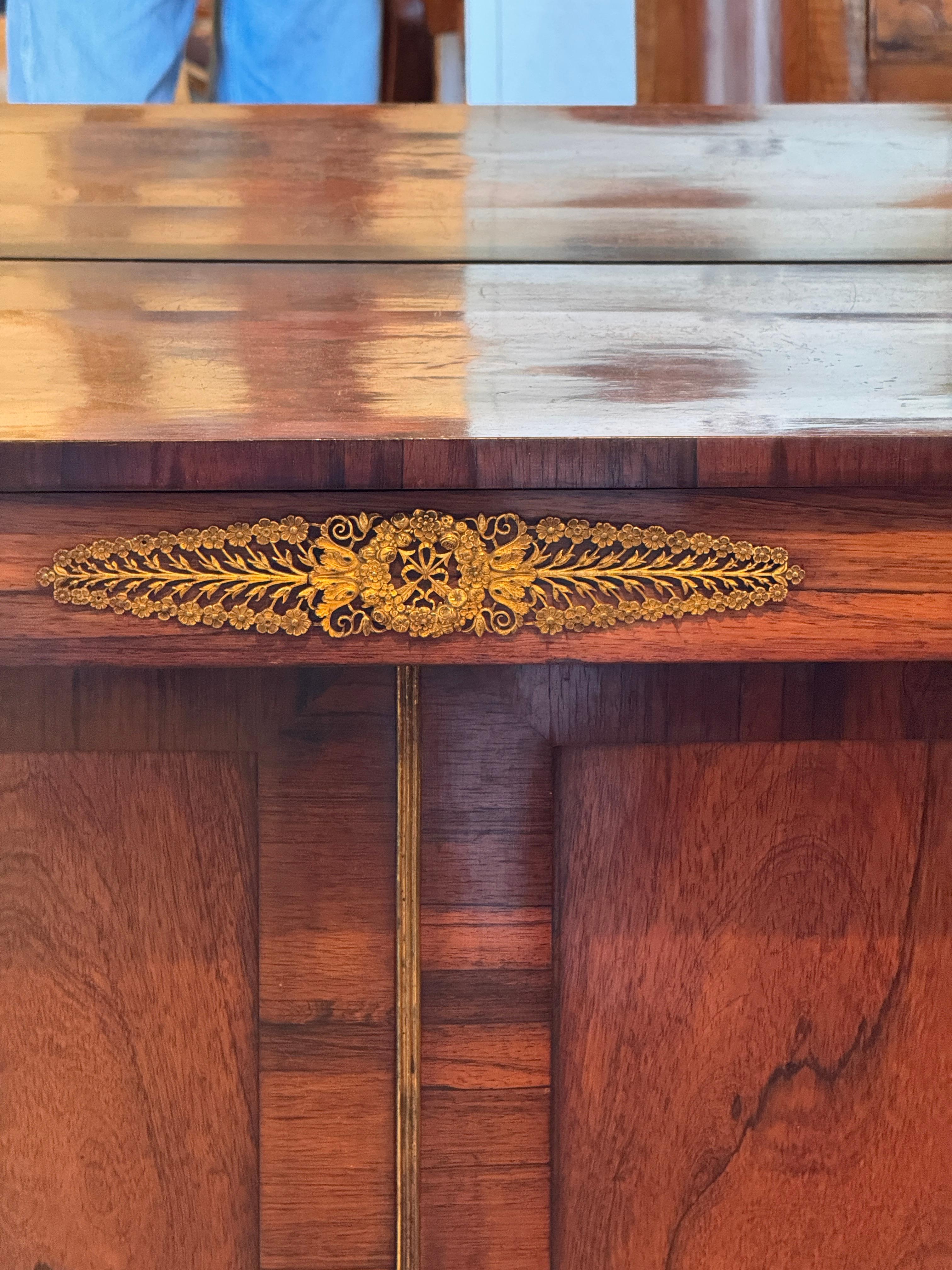 French Empire Cabinet With Mirrored Top For Sale 1
